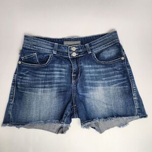 Rock‎ & Republic Shorts Women's 10 Bonnaroo Cut Off Denim Blue Denim